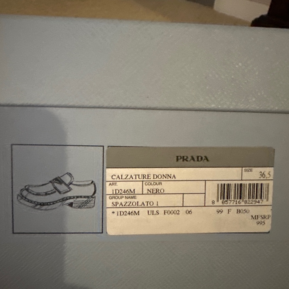 Prada Loafers Size 36.5